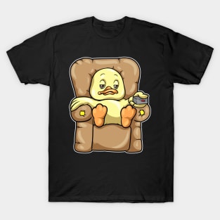 Duck at Chilling out on Sofa T-Shirt